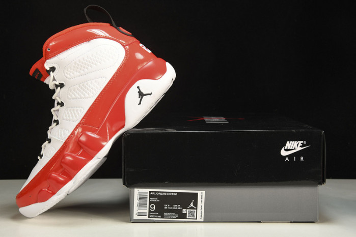 jordan 9 retro white gym red - 302370-160