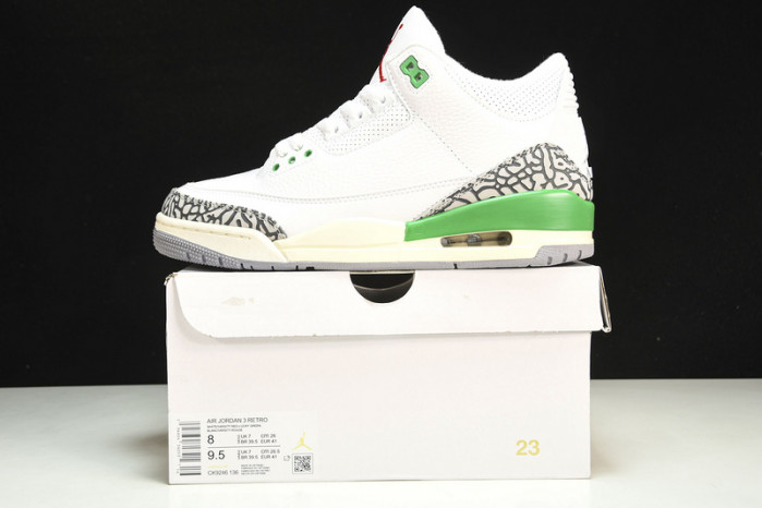 air jordan 3 lucky green wmns ck9246-136