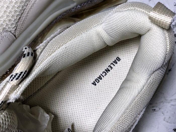 bl triple s trainers clear sole gold and white 541624 w09o1 9005