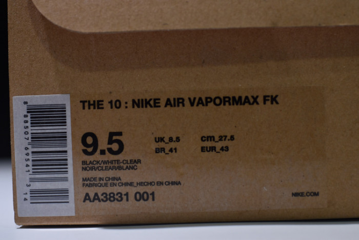 the 10: nike air vapormax fk "owft" - nike - aa3831-001