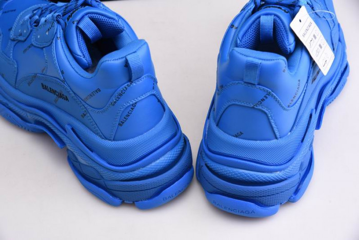 bl triple s trainers blue letters -kickze bl12