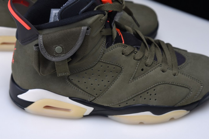 travis scott air jordan 6 medium olive - cn1084-200