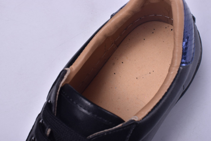 gc ace embroidered low-top sneaker black with bee mens 431942-a38g0