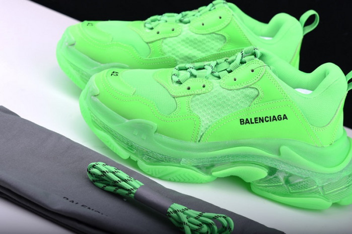 bl triple s neon green - 541624 w09ol 3801
