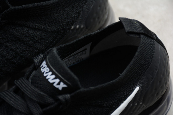 nike air vapormax flyknit 2.0 running sneakers black/grey mens 942842-001